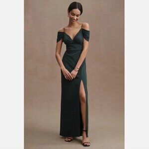 Sachin & Babi Brittany Off-Shoulder Crepe Gown size 4